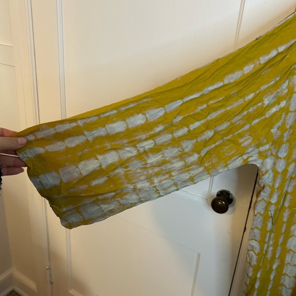 Stylepark1 Bali Yellow Tie Dye Long Sleeve Swim Cover Shirt Dress - Picture 5 of 5